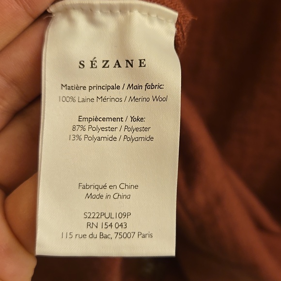 Sezane Janis Merino Wool Jumper - Picture 11 of 13